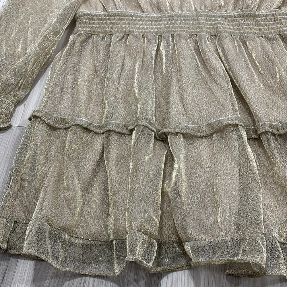 NSR
Emma Floral Print Ruffle Dress In
Tan Dress Size XL NWT - Picture 3 of 11